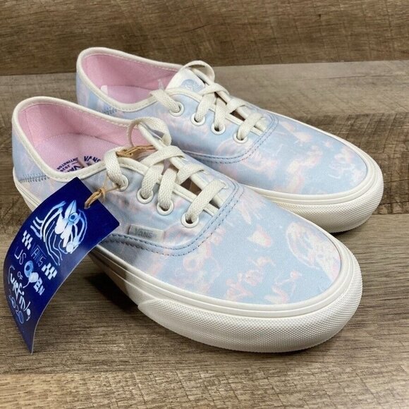 Vans Shoes - VANS Authentic SF US Open 2020 Poster Art Baby Blue and Pink Womens Sz 7 NEW